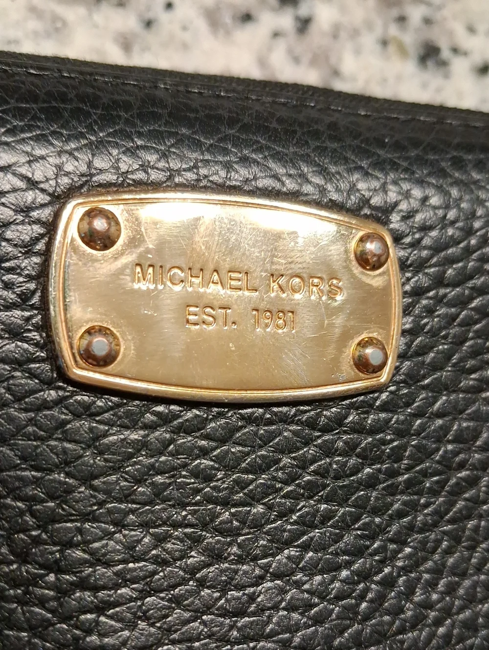 Michael Kors Black Leather Jet Set Continental Zip Around Wallet